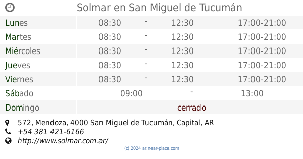 Solmar san miguel discount de tucumán tucumán